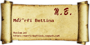 Márfi Bettina névjegykártya